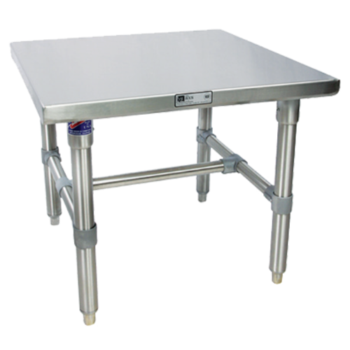 John Boos S16MS09 30" W x 24" D x 20" H Stainless Steel Open Base Machine Stand