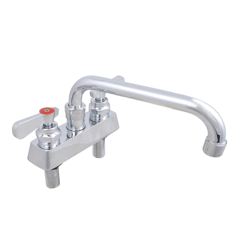 John Boos PBF-4DM-6LF 6" Swing Spout and 4" Faucet Center Chrome Finish Ceramic Valve Deck Mount