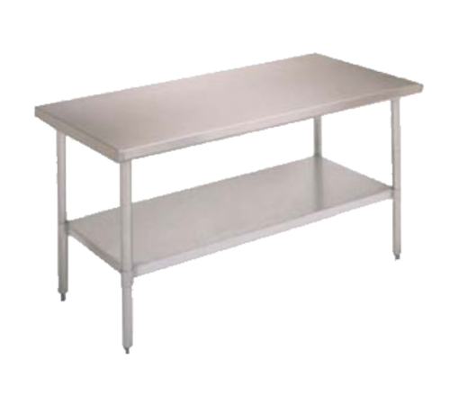 John Boos FBLS9618 96"W x 18"D Stainless Steel With Adjustable Undershelf Budget Work Table