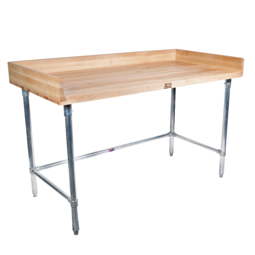 John Boos DSB12 60"W x 36"D With Stainless Steel Legs Baker's Top Work Table