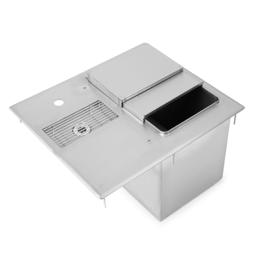 John Boos PB-DIIBWS2118 21" W x 18" D x 21" H Stainless Steel Drop In Ice and Water Unit