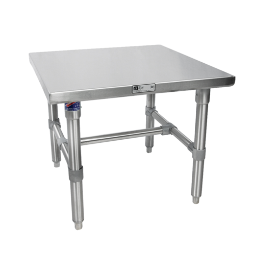 John Boos S16MS03 30" W x 20" D x 20" H Stainless Steel Top and Galvanized Open Base Machine Stand
