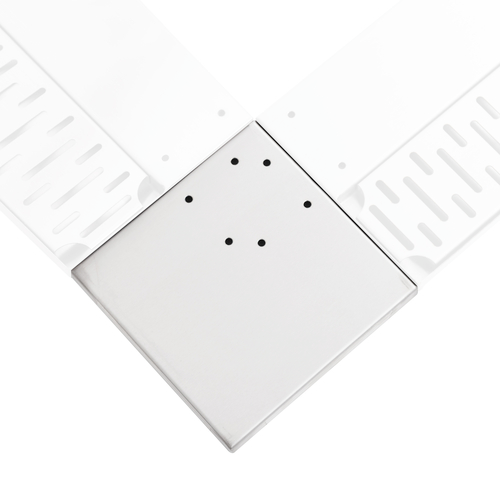 John Boos UBDR-90-OC 90 Degree Stainless Steel Outside Corner Filler Bar Drink Rail