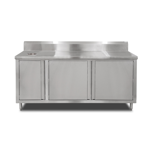 John Boos 4BU4R5-3660-L 60"W x 36"D x 40.75"H Stainless Steel Beverage Unit