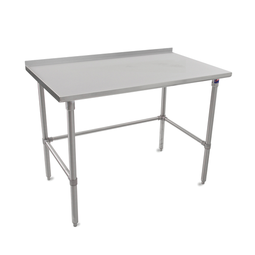 John Boos ST6R1.5-3648SBK 48" W x 37.25" D x 36" H Stainless Steel Top With 1.25" H Rear Up-Turn Stainless Steel Legs Work Table