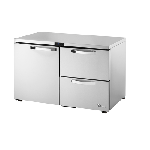 True TUC-48D-2-LP-HC~SPEC3 29.75" H x 48.38" W x 29.13" D Counter Height 1 Stainless Steel Door Low Profile Undercounter Refrigerator - 115 Volts 1-Ph