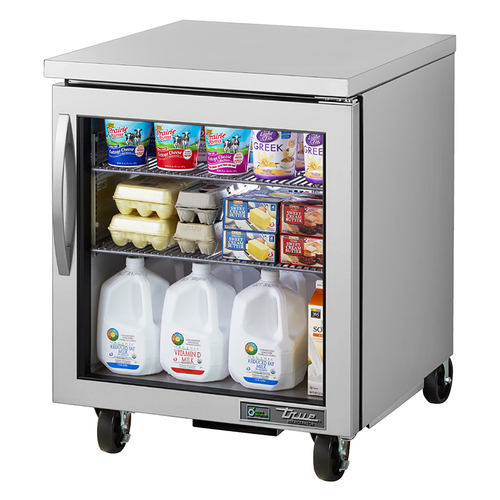 True TUC-27G-HC~FGD01 29.75" H x 27.63" W x 30.13" D 1 Low-E Glass Door Led Interior Lighting Undercounter Refrigerator - 115 Volts 1-Ph