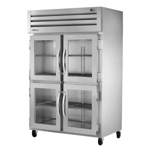 True STA2R-4HG-HC 4 Glass Half Doors 2 Section Reach-In SPEC SERIES Refrigerator - 115 Volts