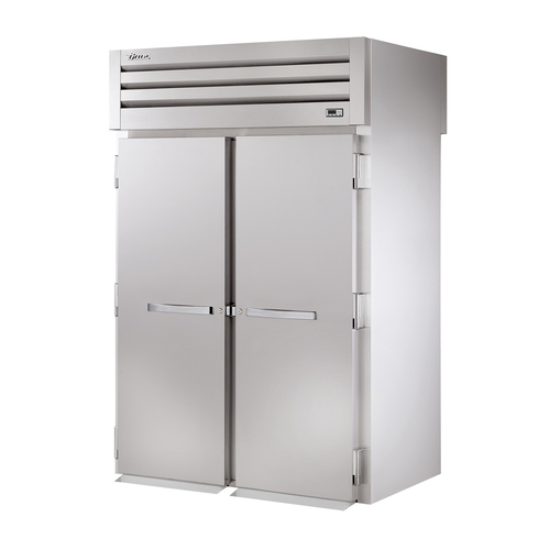True STR2RRT89-2S-2S-HC SPEC SERIES 68" W Stainless Steel 2 Hinged Doors Front and Rear with Locks Roll-Thru Refrigerator - 115 Volts