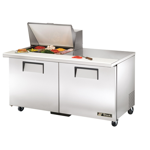 True TSSU-60-12M-B-HC 60.38"W 2 Door Mega Top Sandwich/Salad Unit - 115 Volts