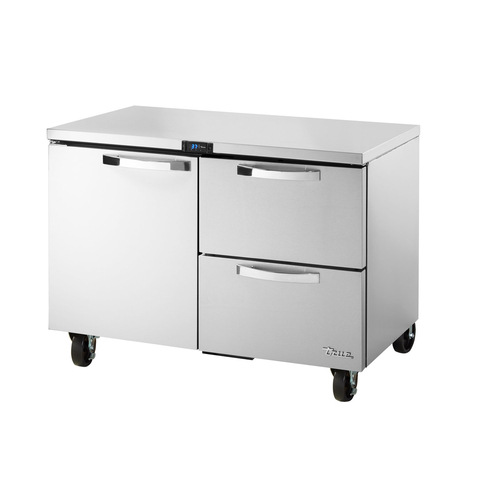 True TUC-48D-2-HC~SPEC3 29.75" H x 48.38" W x 29.13" D 1 Heavy-Duty Stainless Steel Door 2 Drawers SPEC SERIES Undercounter Refrigerator - 115 Volts 1-Ph