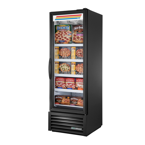 True FLM-27F~TSL01 27" W White Interior with Stainless Steel Floor One-Section Full Length Freezer Merchandiser - 115 Volts