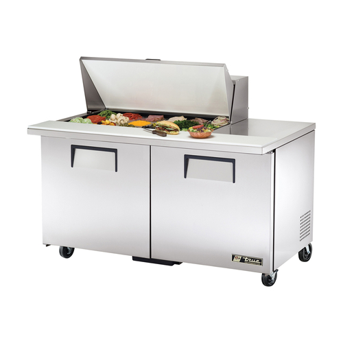 True TSSU-60-18M-B-HC 60.38"W 2 Door Mega Top Sandwich/Salad Unit - 115 Volts