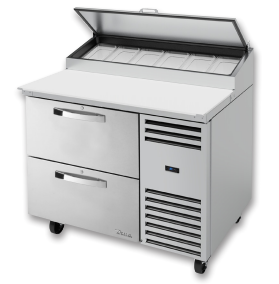 True TPP-AT-44D-2-HC~SPEC3 44.75" W One Section SPEC SERIES® Pizza Prep - 115 Volts