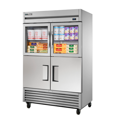 True TS-49-2-G-2-HC~FGD01 2 Reach-in Two-Section Refrigerator - 115 Volts