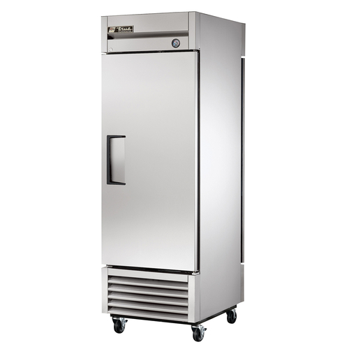 True T-23PT-HC Aluminum Interior 1 Stainless Steel Doors Pass-Thru Refrigerator - 115 Volts