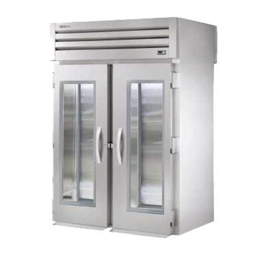 True STA2RRT-2G-2S-HC SPEC SERIES 68" W Stainless Steel 2 Hinged Glass Doors Roll-Thru Refrigerator - 115 Volts