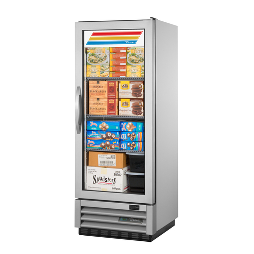 True T-12FG-HC~FGD01 24.88" W Stainless Steel Glass Door Reach-In Freezer - 115 Volts