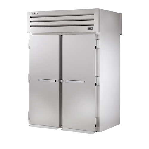 True STR2RRT-2S-2S 83.75" H x 68" W x 37.5" D Roll-Thru 2 Stainless Steel Doors Front & Rear Two-Section SPEC SERIES Refrigerator - 115 Volts 1-Ph