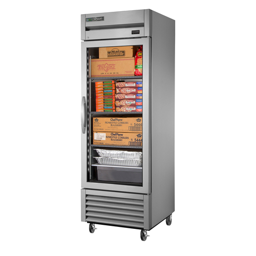 True TS-23FG-HC~FGD01 27" W Stainless Steel Glass Door Reach-In Freezer - 115 Volts