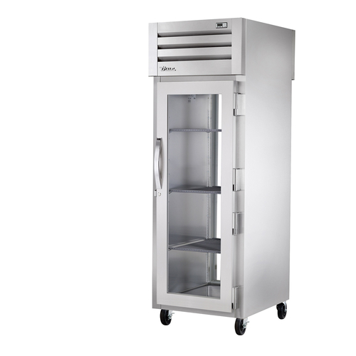 True STR1RPT-1G-1G-HC 1 Glass Doors Front & Rear with Locks LED Interior Lights Pass-Thru SPEC SERIES Refrigerator - 115 Volts