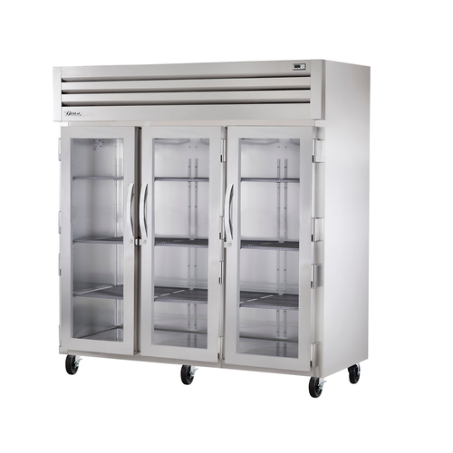 True STR3R-3G-HC 3 Glass Doors 3 Section Reach-In SPEC SERIES Refrigerator - 115 Volts