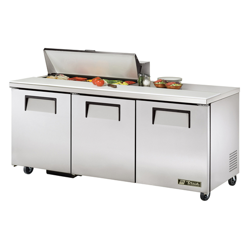 True TSSU-72-10-HC 72.38" W Three Section Sandwich/Salad Unit - 115 Volts