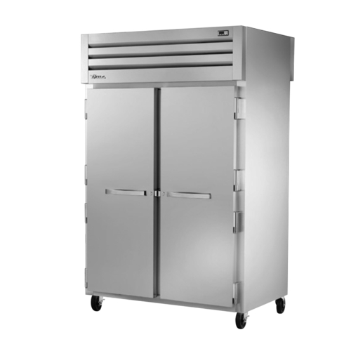 True STG2RPT-2S-2S-HC 2 Stainless Steel Doors LED Interior Lights Pass-Thru SPEC SERIES Refrigerator - 115 Volts