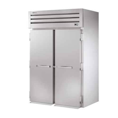 True STR2RRI89-2S-HC SPEC SERIES 68" W Stainless Steel 2 Doors with Lock Two-Section Roll-In Refrigerator - 115 Volts