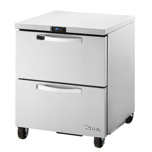 True TUC-27D-2-HC~SPEC3 29.75" H x 27.63" W x 29.5" D 2 Heavy-Duty Drawers Stainless Steel Interior SPEC SERIES Undercounter Refrigerator - 115 Volts 1-Ph