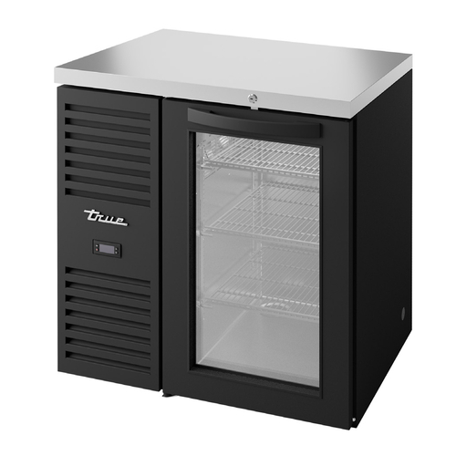 True TBR32-RISZ1-L-B-G-1 32" W Stainless Steel Glass Refrigerated Back Bar Cooler