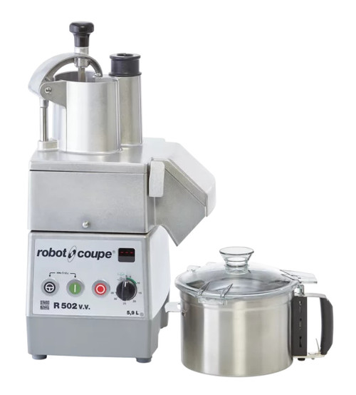 Robot Coupe R502VV Variable Speed Combination Food Processor with 6 Qt. Stainless Steel Bowl - 120V, 1 Phase, 2 HP