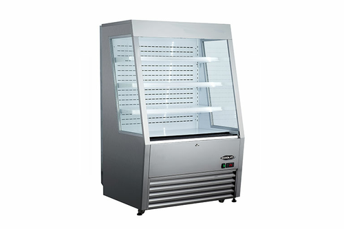 MVP Group KOM-48SS 47.4" W Stainless Steel Self-Service Kool-It Refrigerated Display Case