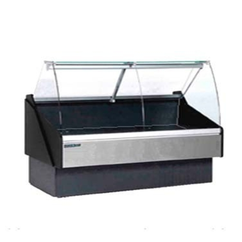 MVP Group KFM-CG-80-S 47.25" H x 77.5" W x 43.38" D Service Type Multiplexible Tempered Glass Sides Hydra-Kool Fresh Meats or Deli Case - 115 Volts 1-Ph
