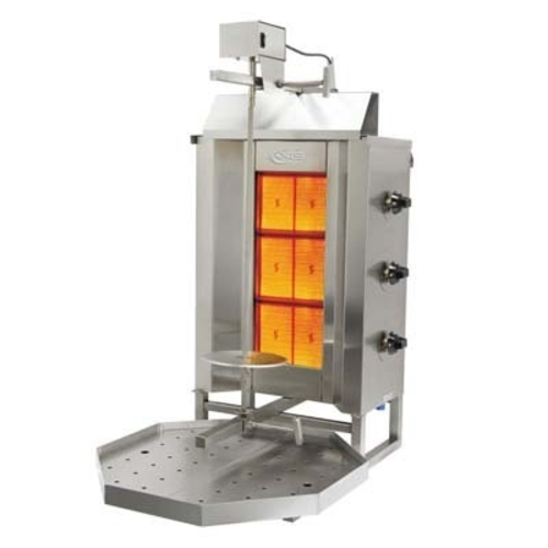 MVP Group AX-VB3 Stainless Steel Natural Gas Axis Vertical Broiler - 34,140 BTU
