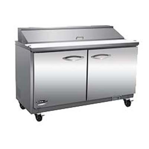 MVP Group ISP48-4D 48.2"W x 29.9"D x 43.2"H Stainless Steel Drawers 2 Section IKON Sandwich / Salad Prep Unit - 115 Volts