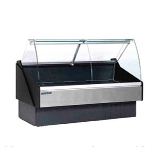 MVP Group KFM-CG-80-R 47.25" H x 77.5" W x 43.38" D Service Type Multiplexible Tempered Glass Sides Hydra-Kool Fresh Meats or Deli Case - 115 Volts 1-Ph