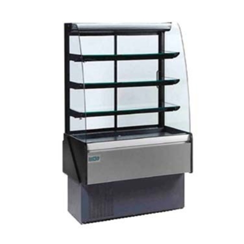 MVP Group KBD-CG-40-R 40.38" W Curved Glass 3 Shelves SPECIAL ORDER Hydra-Kool Bakery Display Case