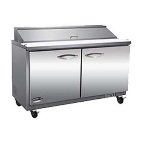 MVP Group ISP61M-2D 61.2" W Stainless Steel Two Section IKON Mega Top Sandwich Or Salad Prep Unit - 115 Volts