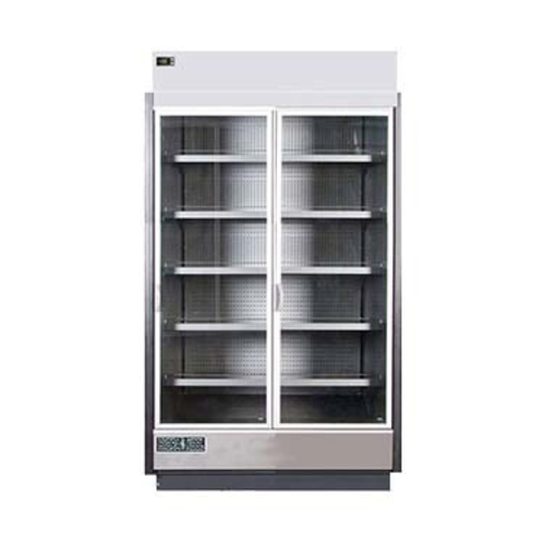 MVP Group KGV-MD-2-S 37.63 Cu. Ft. Gray and Silver 2 Section Hydra-Kool High Volume Refrigerated Merchandiser