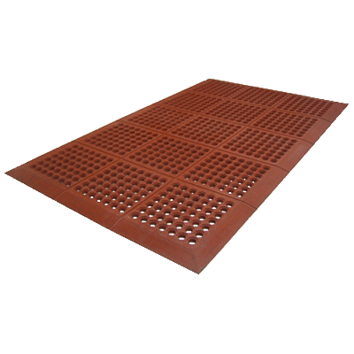 Axia AFD3660T 60" W x 36" D x 0.5" Thick Red Rubber Premium Anti-Fatigue Floor Mat