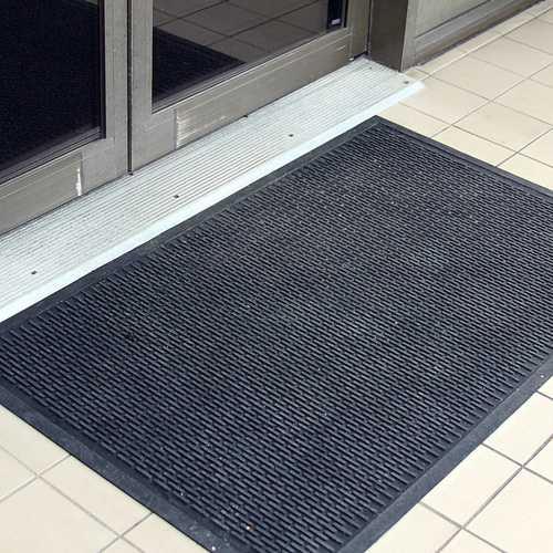 Axia SMR3660B 60" W x 36" D x 0.38" Thick Black Rubber Scraper Mat