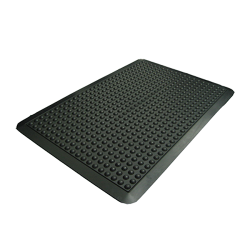 Axia AFB2436B 36" W x 24" D x 0.5" Thick Black Rubber Anti-Fatigue Floor Mat