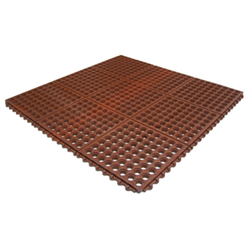 Axia AFD3636TN 36" W x 36" D x 0.5" Thick Red Rubber Anti-Fatigue Floor Mat
