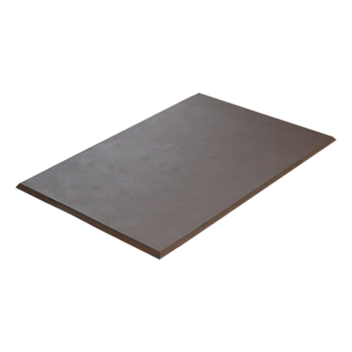 Axia AFS2436BR 36" W x 24" D x 0.38" Thick Brown Rubber Solid Anti-Fatigue Sponge Mat