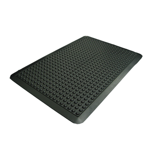 Axia AFD362378B 36" W x 23" D x 0.875" Thick Black Rubber Heavy Duty Anti-Fatigue Floor Mat