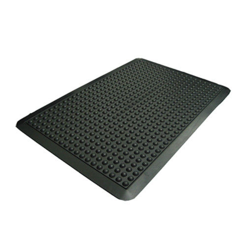 Axia AFD362378B 36" W x 23" D x 0.875" Thick Black Rubber Heavy Duty Anti-Fatigue Floor Mat