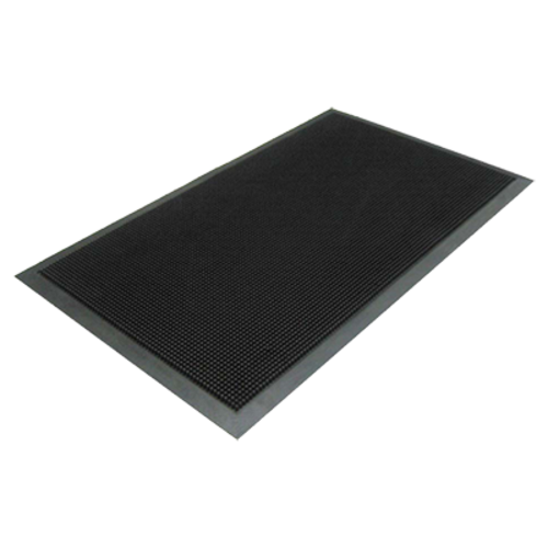 Axia FTM3239B 39" W x 32" D x 0.5" Thick Black Rubber Scraper Mat