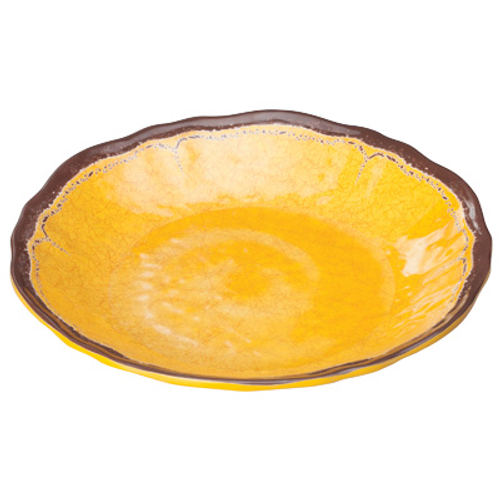 Winco WDM001-605 9-5/8" Plastic Yellow Round Plate (24 Each Per Case)