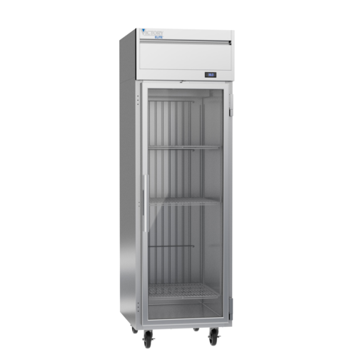 Victory VERSA-1D-GD-HC 26" W Stainless Steel Front & Painted Sides Glass Door Victory Elite Refrigerator - 115 Volts